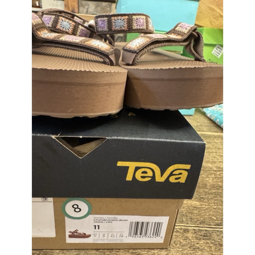 Teva Women's Flatform Universal Sandal Crochet Size 11 Gorpcore - Picture 5 of 11